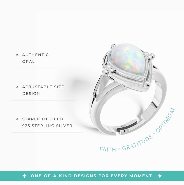 Desert Tears Ring - Opal - Serene Western