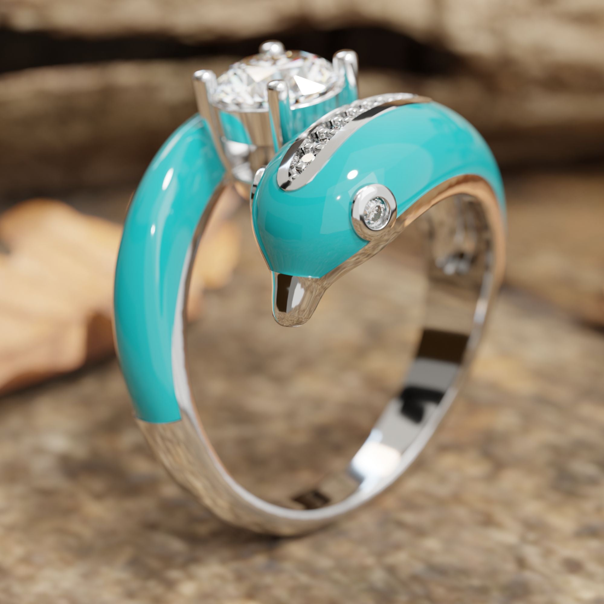 Dolphin's Serenade Ring - Serene Western