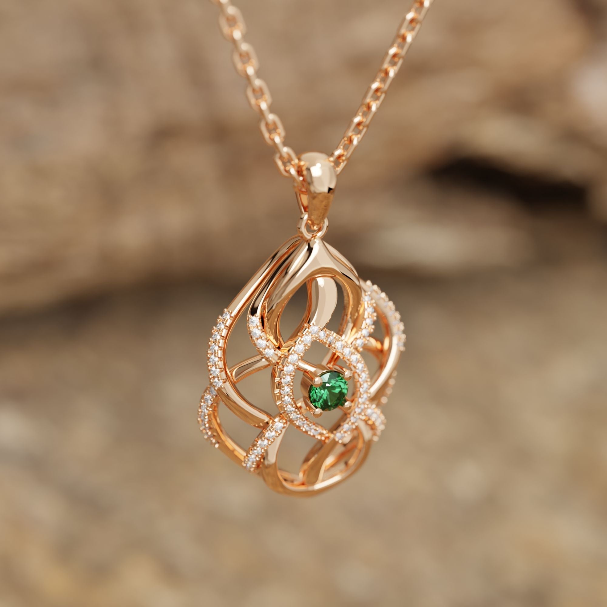 Eden's Embrace Necklace - Emerald - Serene Western