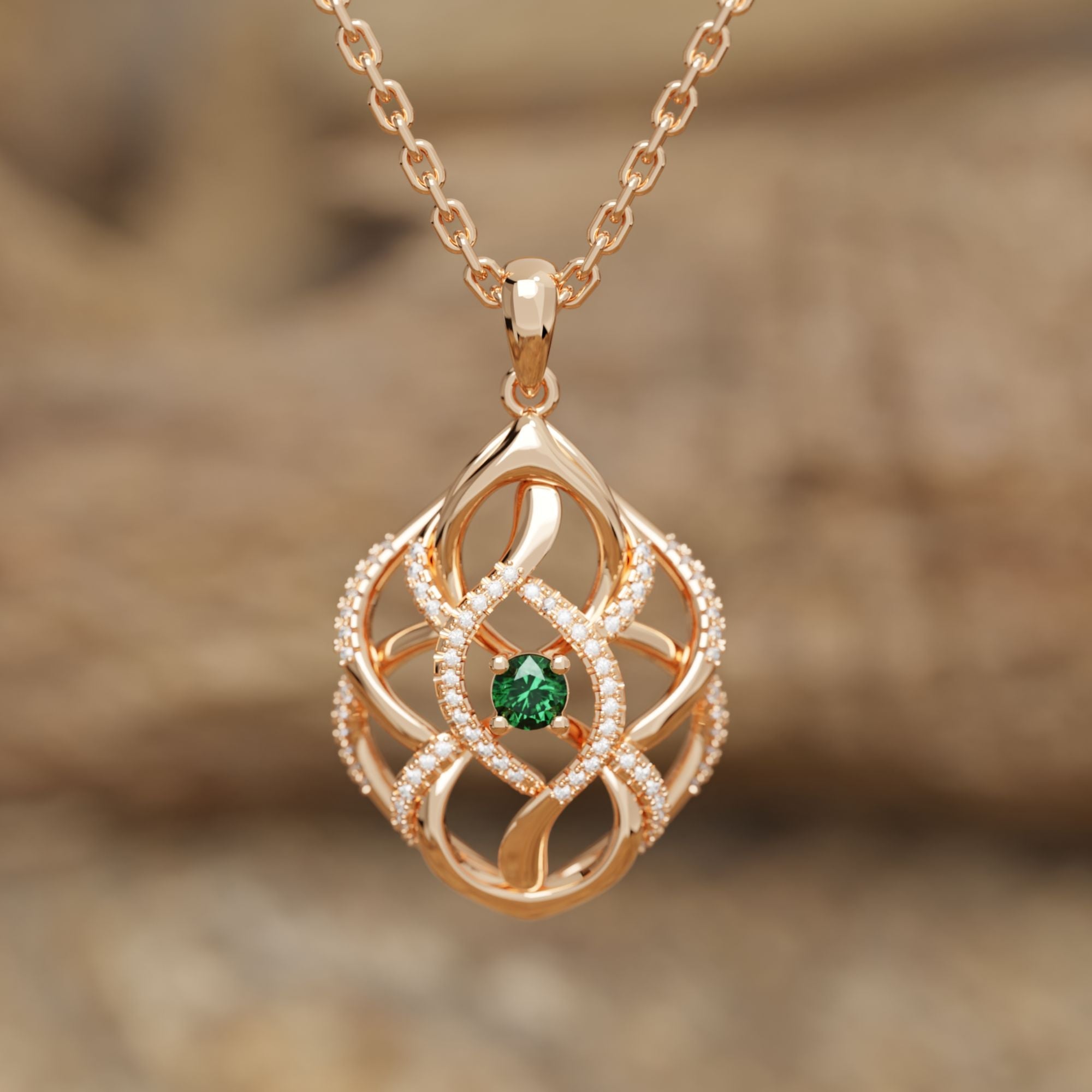 Eden's Embrace Necklace - Emerald - Serene Western