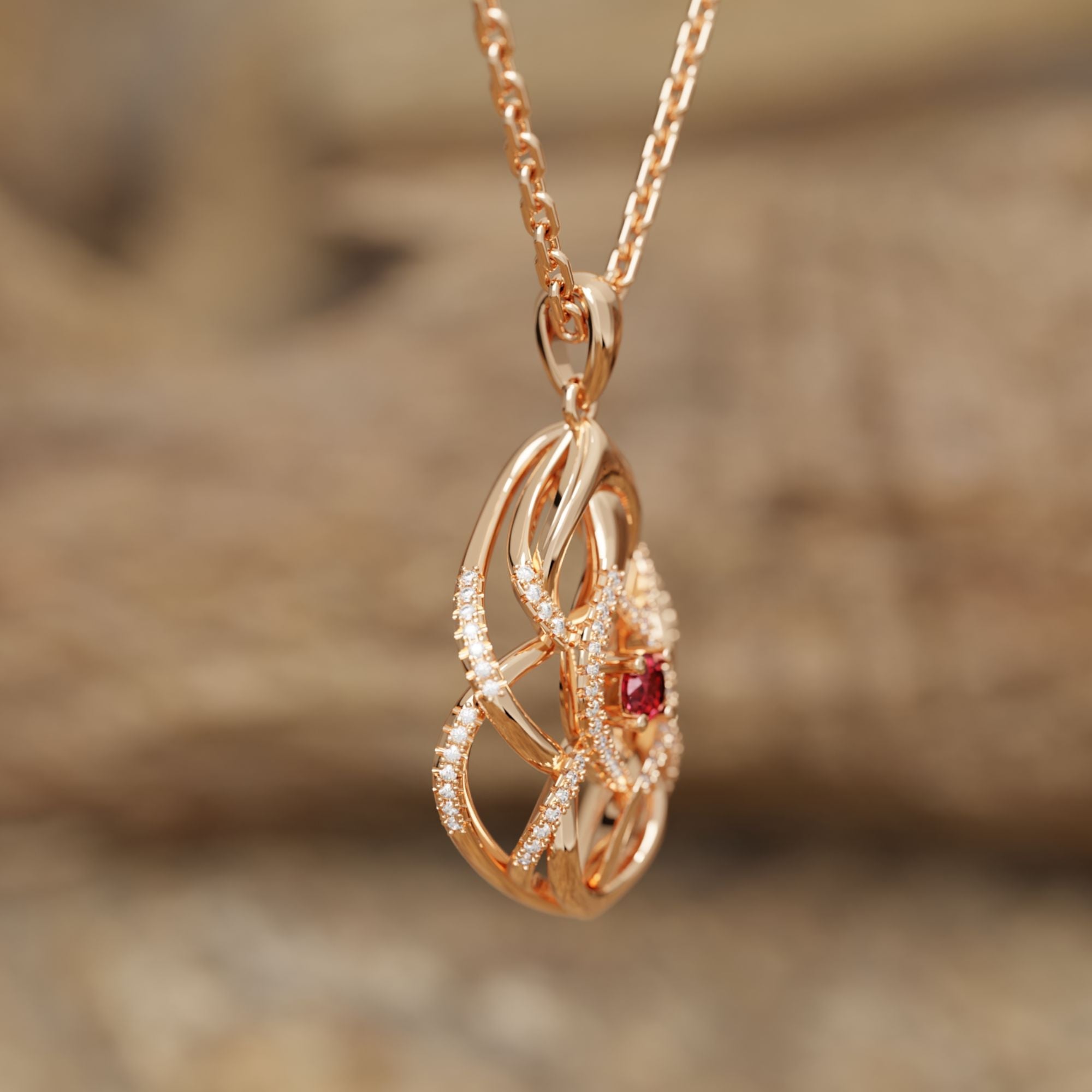 Eden's Embrace Necklace - Ruby - Serene Western