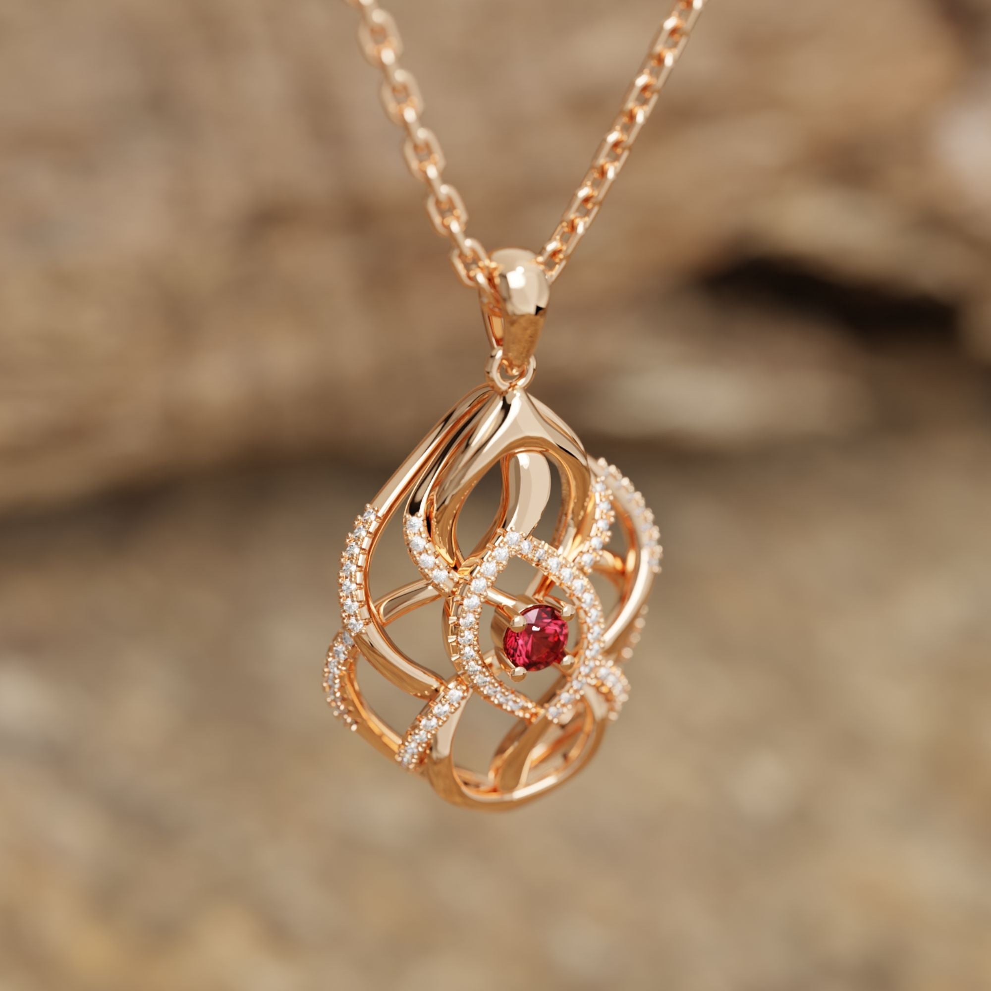 Eden's Embrace Necklace - Ruby - Serene Western