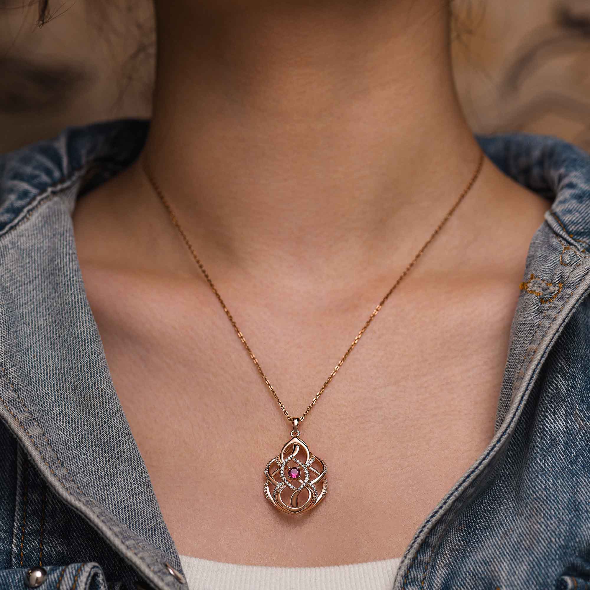 Eden's Embrace Necklace - Ruby - Serene Western