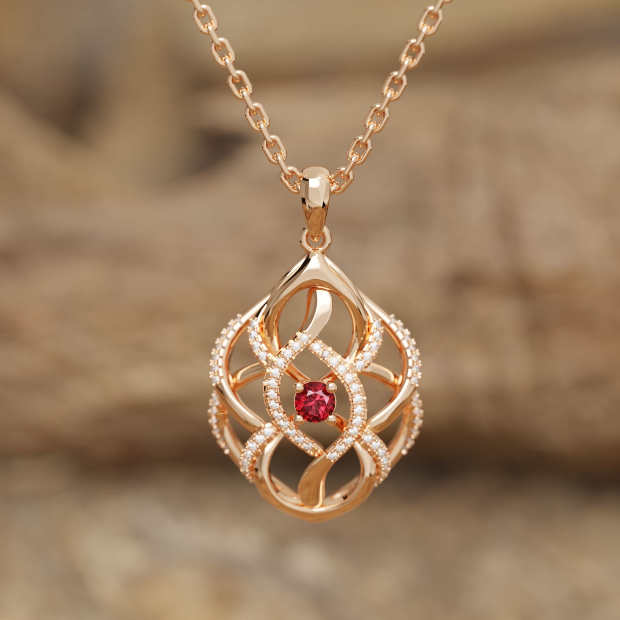 Eden's Embrace Necklace - Ruby - Serene Western