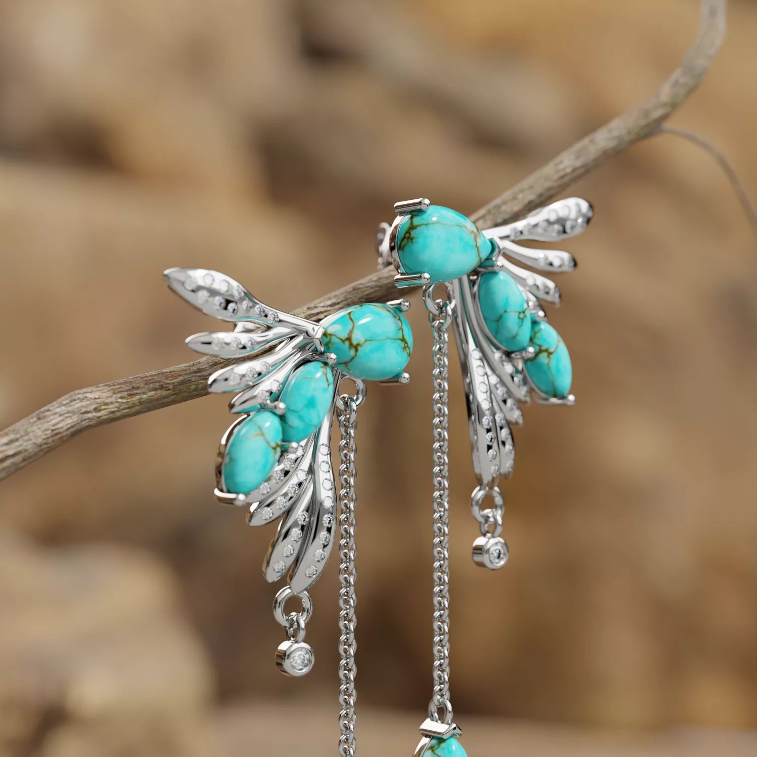 Elegant Dragonfly Earrings - Serene Western