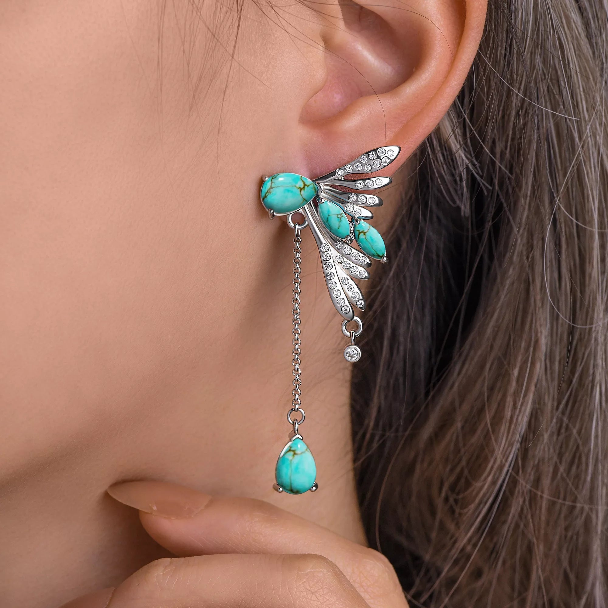 Elegant Dragonfly Earrings - Serene Western