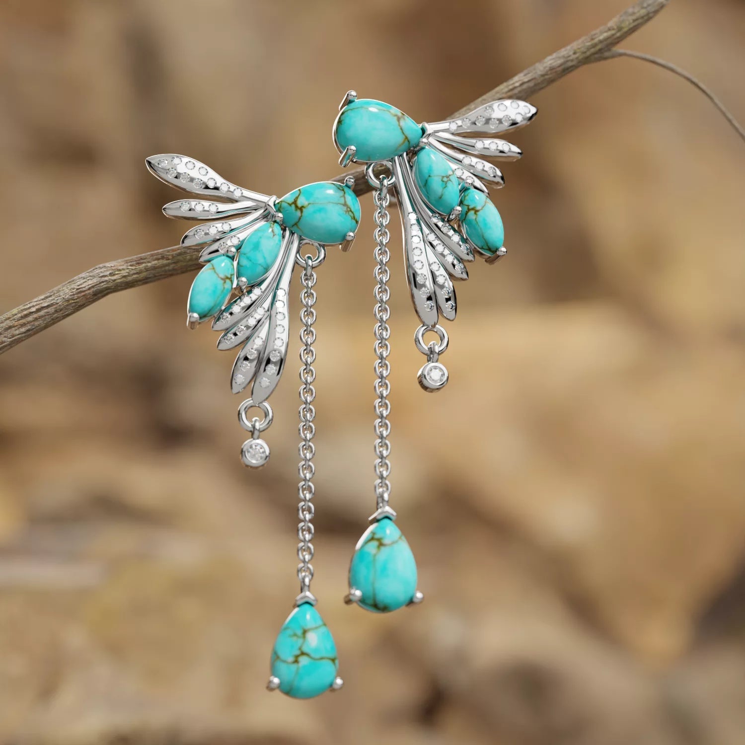 Elegant Dragonfly Earrings - Serene Western