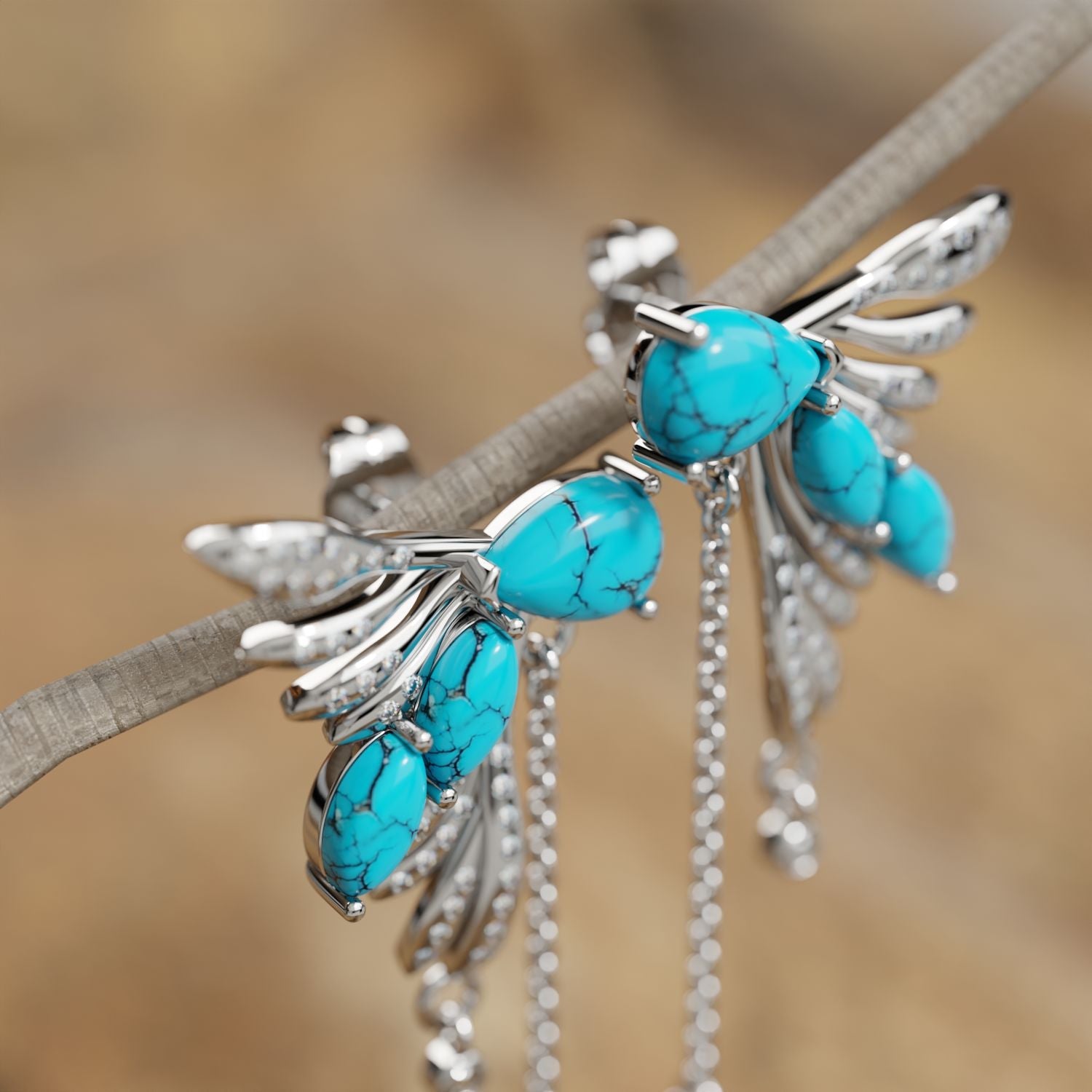 Elegant Dragonfly Earrings - Serene Western