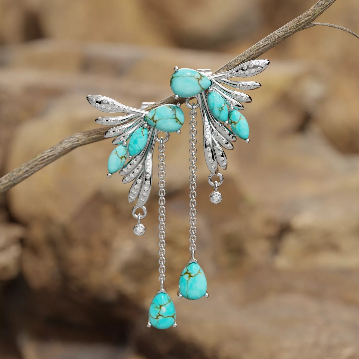 Elegant Dragonfly Earrings - Serene Western