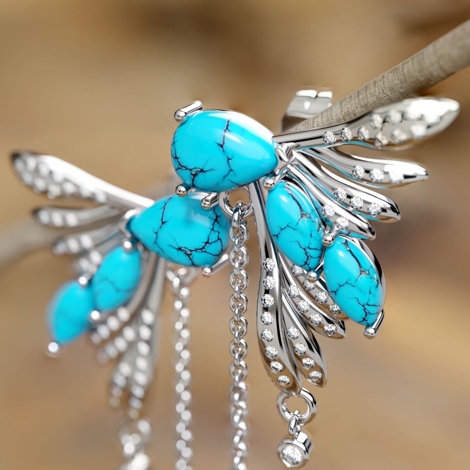 Elegant Dragonfly Earrings - Serene Western