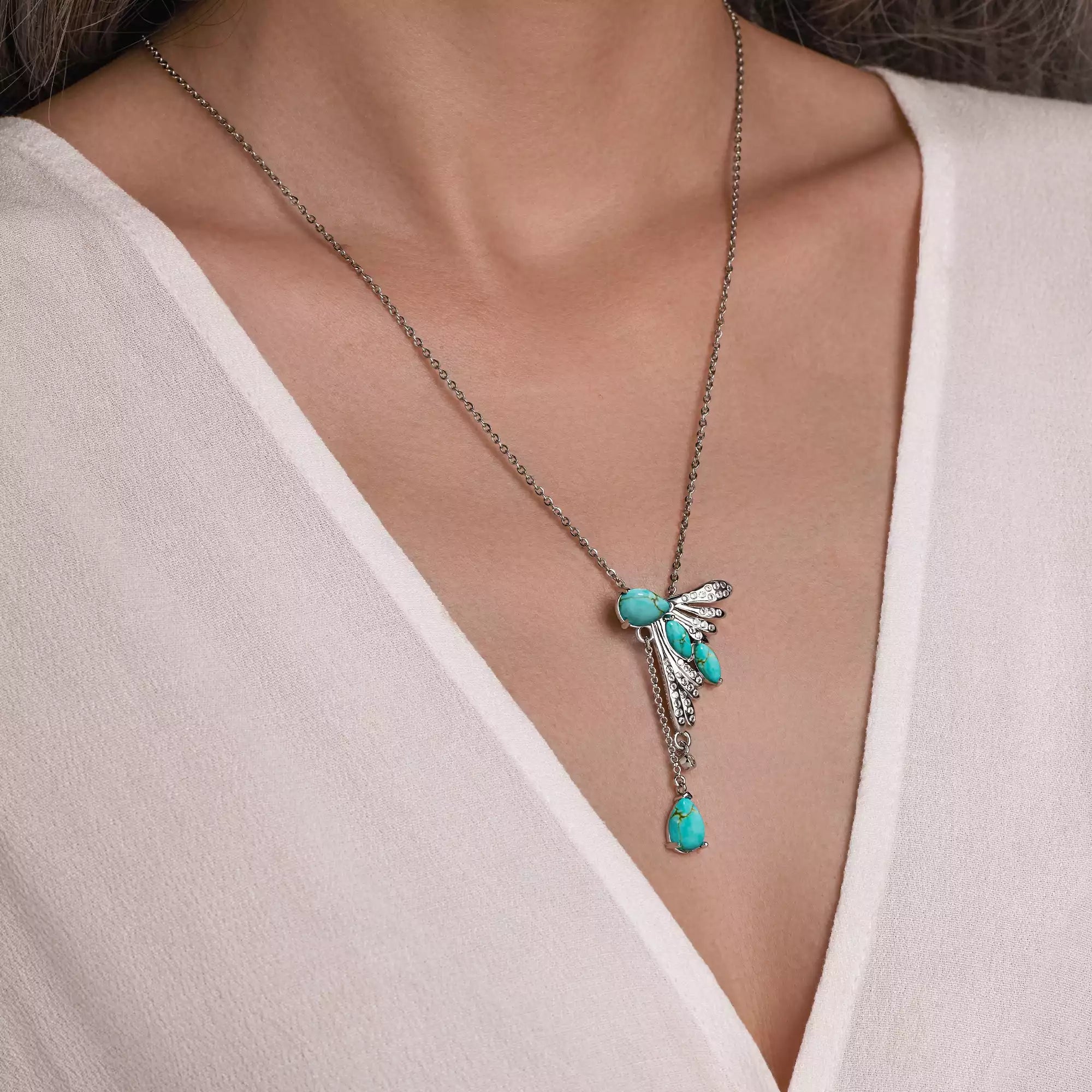 Elegant Dragonfly Necklace - Serene Western