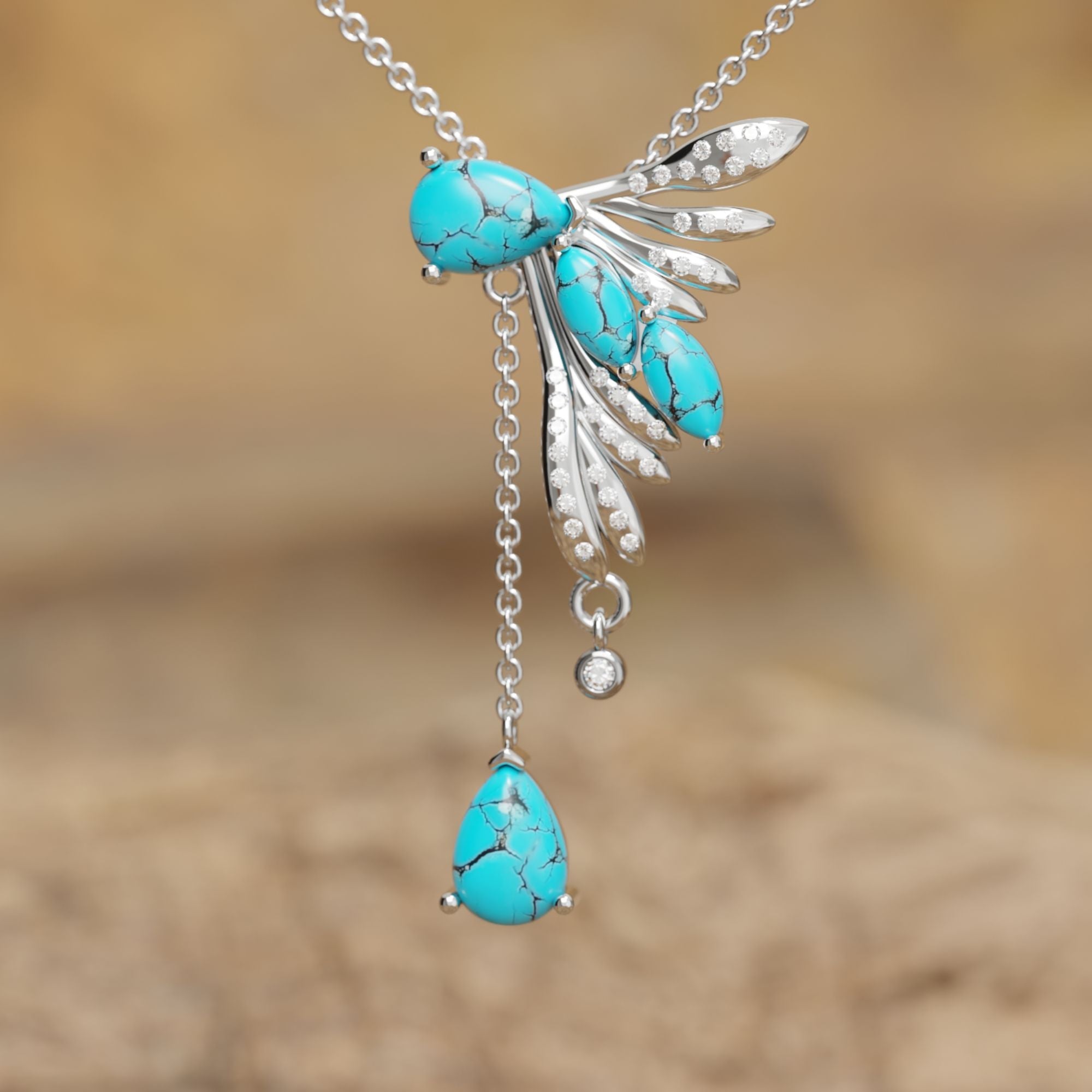 Elegant Dragonfly Necklace - Serene Western