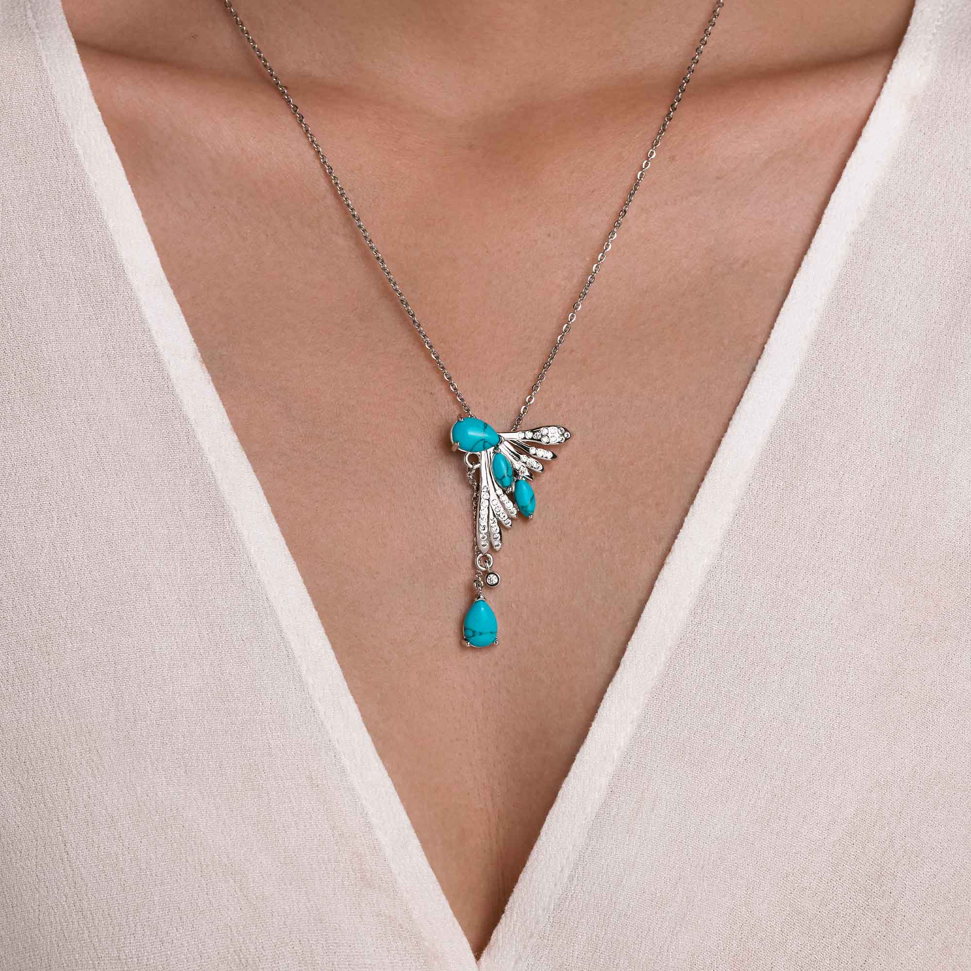 Elegant Dragonfly Necklace - Serene Western