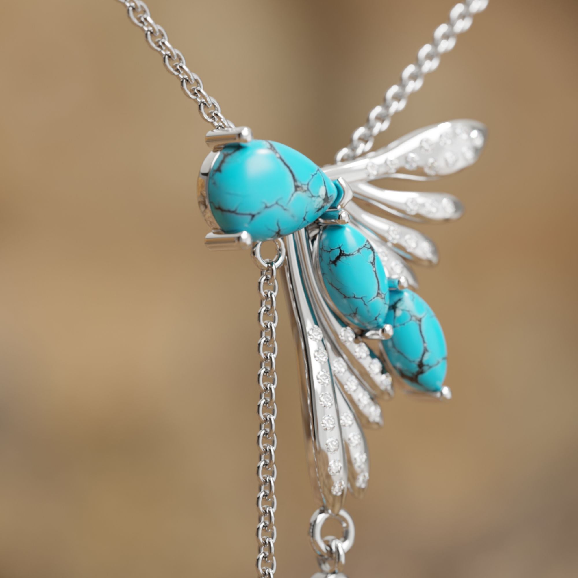 Elegant Dragonfly Necklace - Serene Western