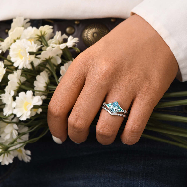 Eternal Angel's Tear Ring - Serene Western