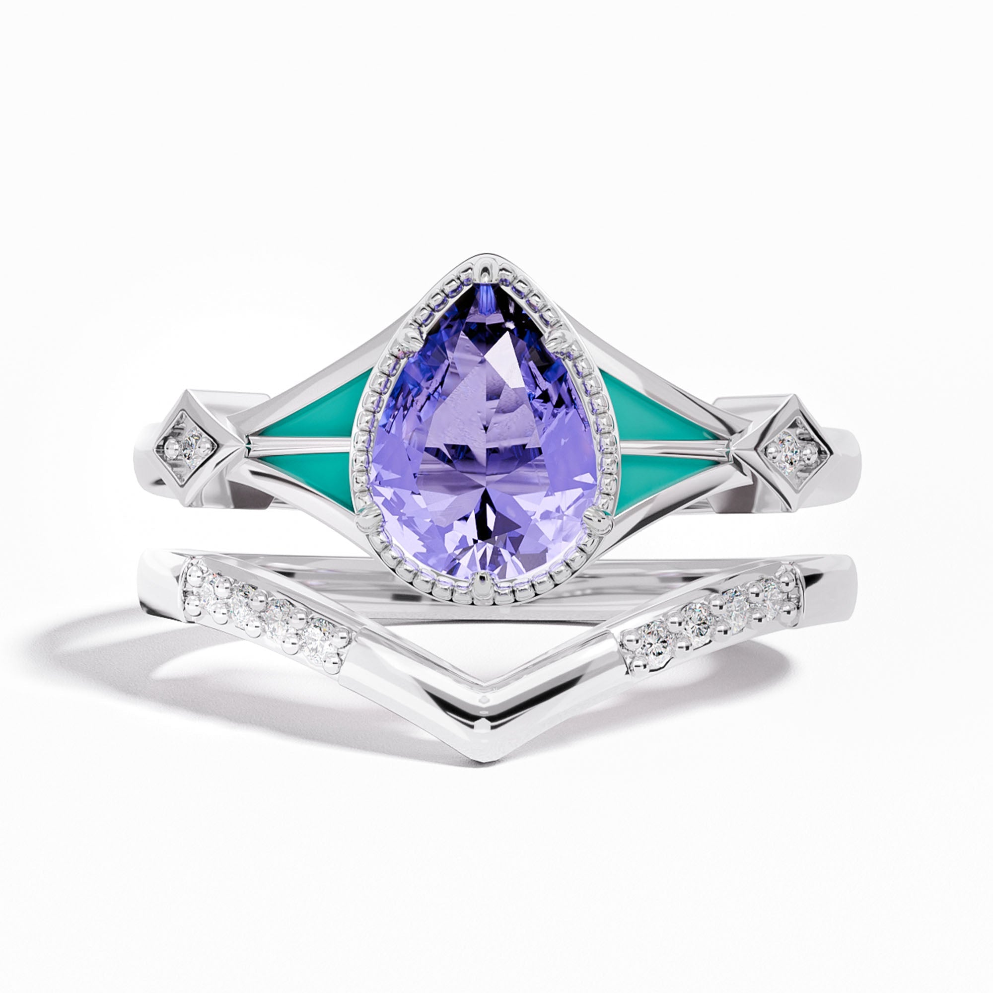 Eternal Angel's Tear Ring - Amethyst - Serene Western