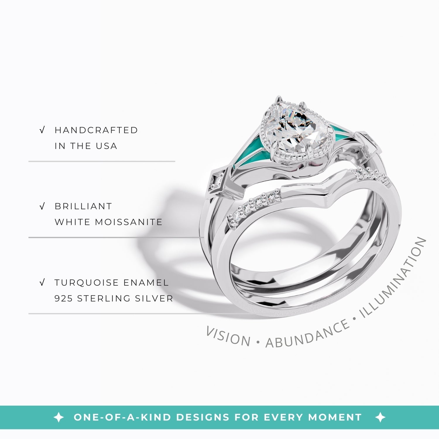 Eternal Angel's Tear Ring - Moissanite - Serene Western