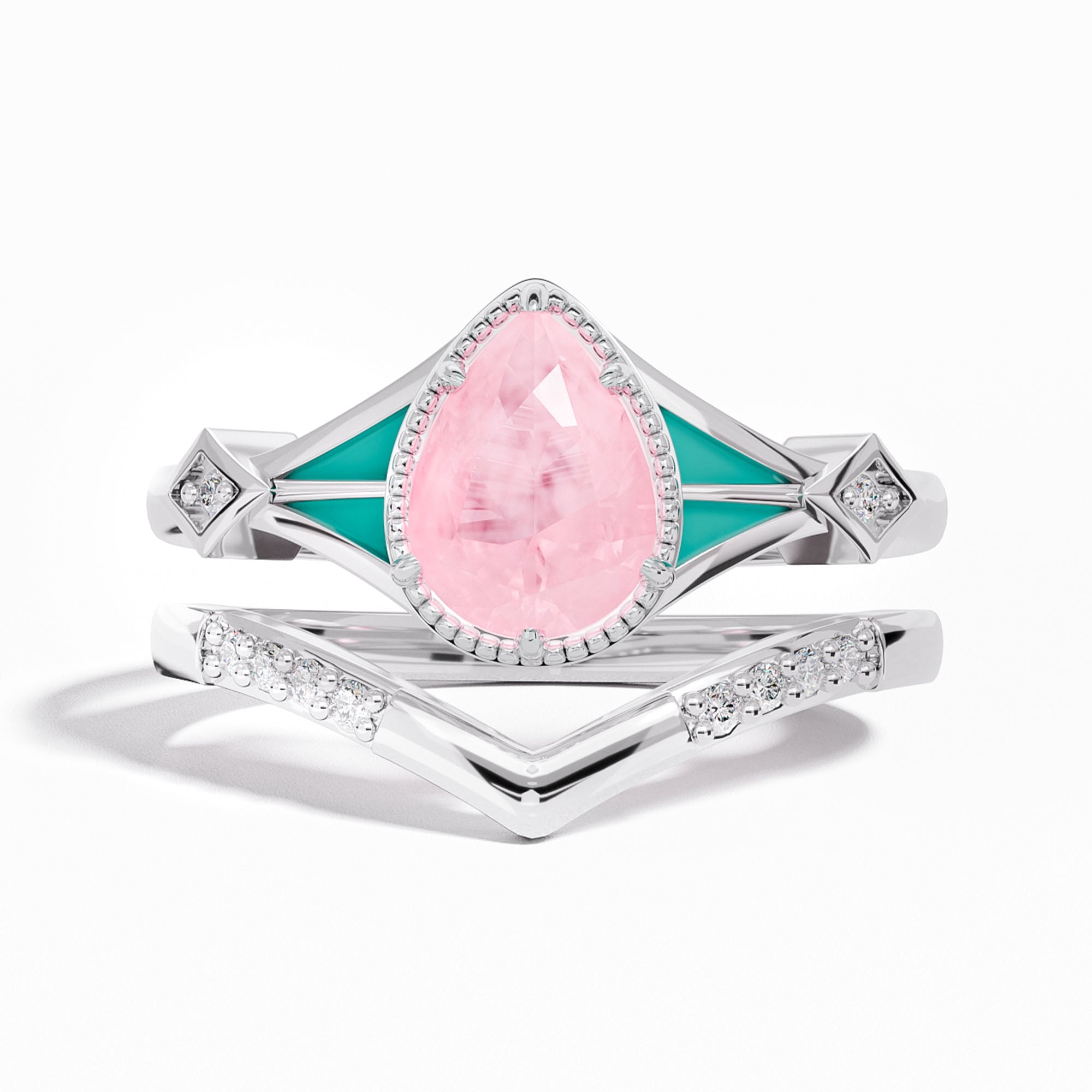 Eternal Angel's Tear Ring - Rose Quartz - Serene Western