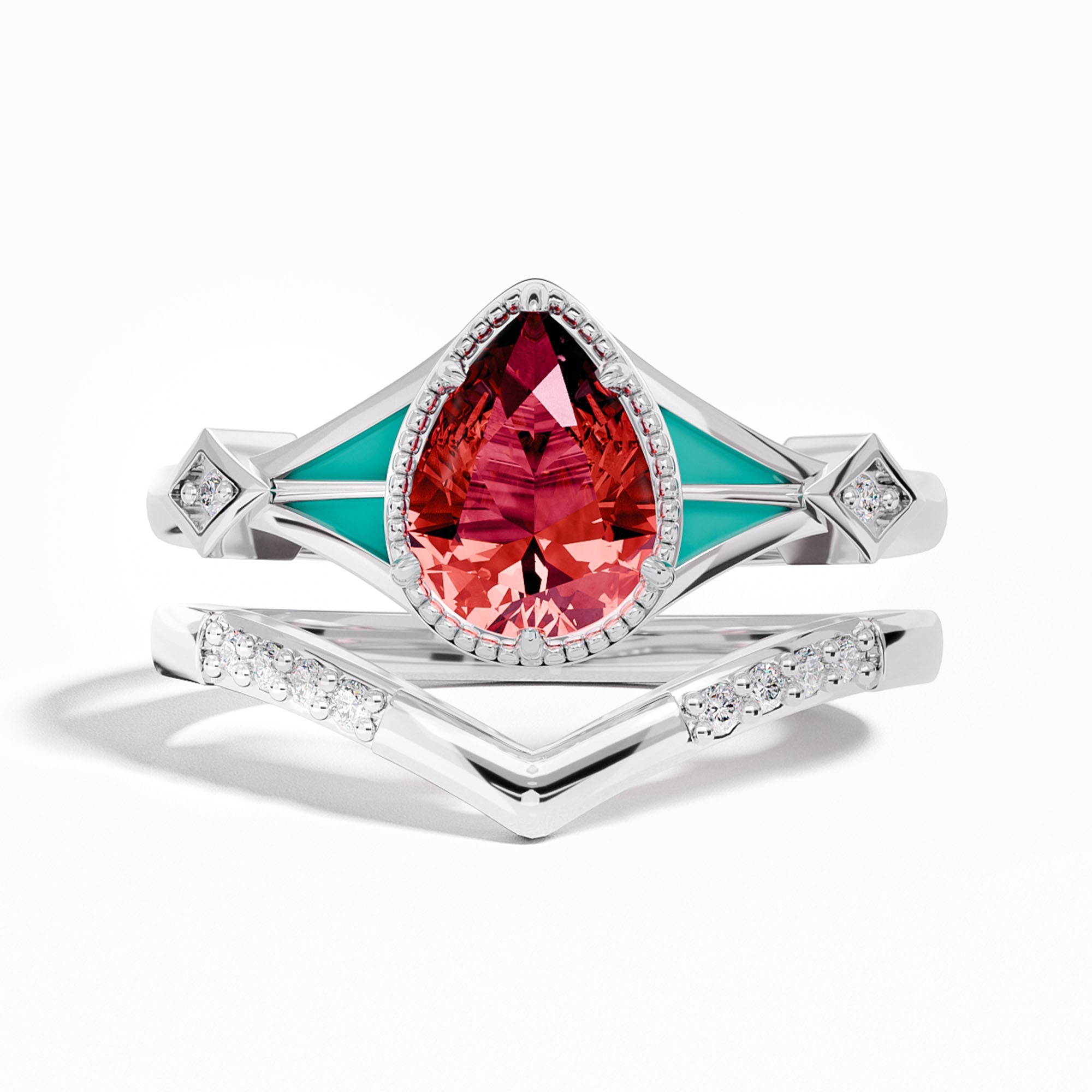 Eternal Angel's Tear Ring - Ruby - Serene Western