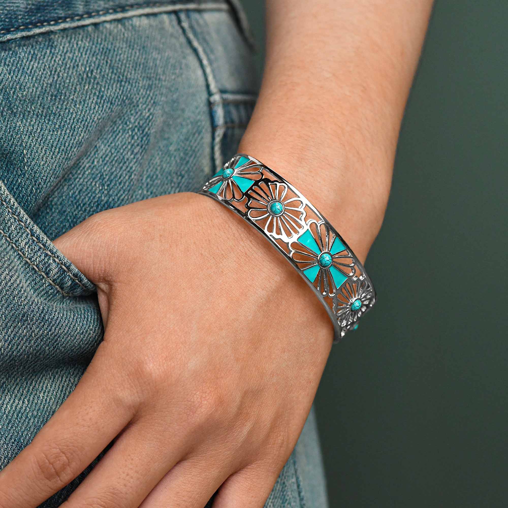 Eternal Spring Cuff Bracelet - Silver - Serene Western