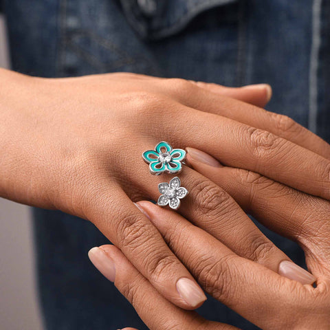 Eternal Twin Blossom Ring