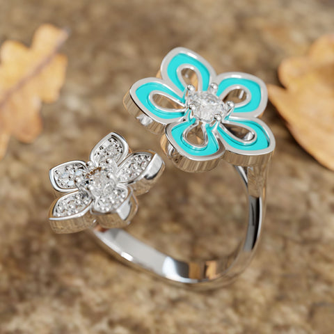 Eternal Twin Blossom Ring