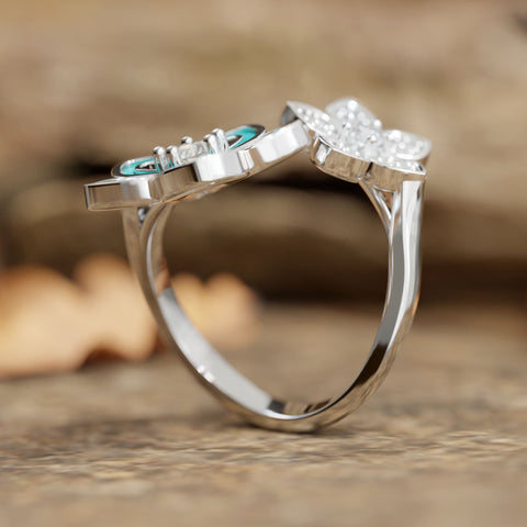 Eternal Twin Blossom Ring