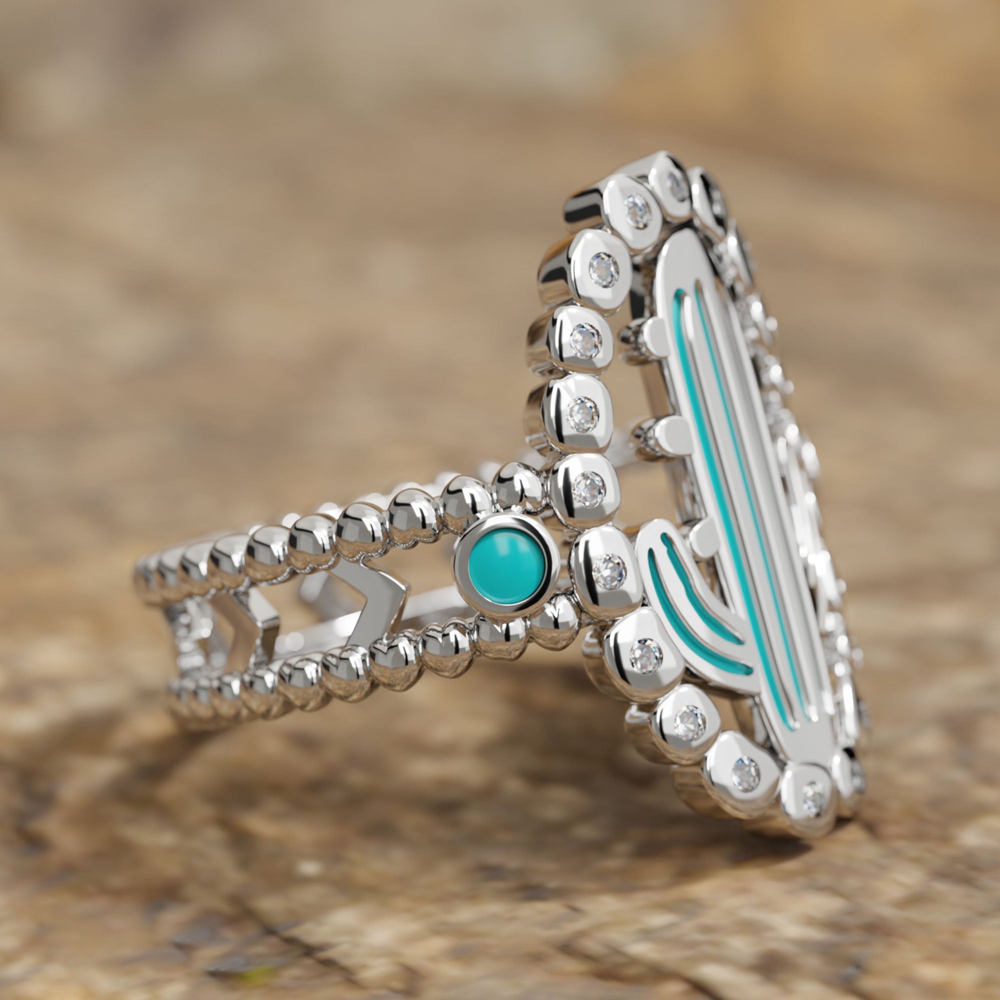 Evergreen Oasis Ring - Serene Western