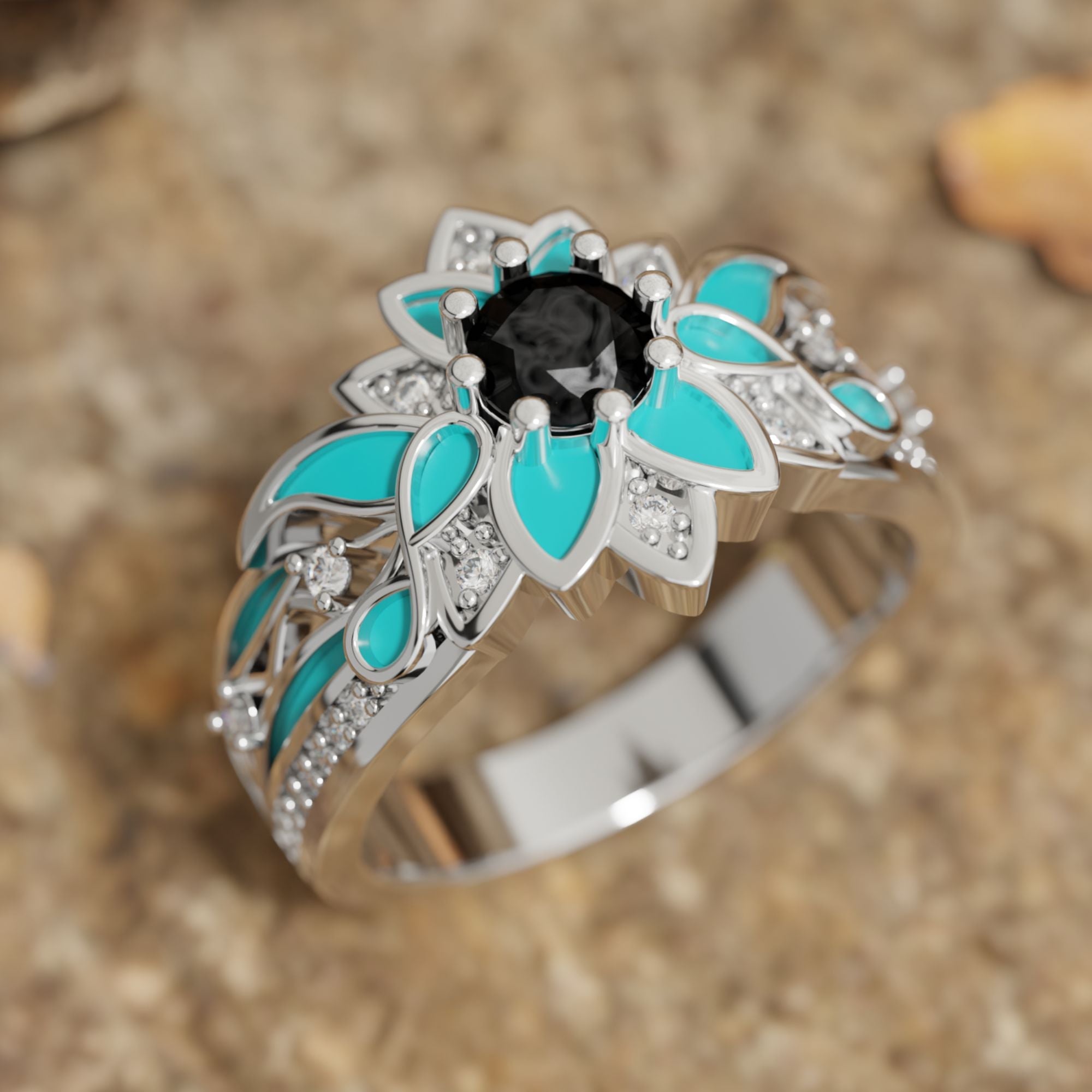 Garden Orchestra Ring - Black Onyx - Serene Western