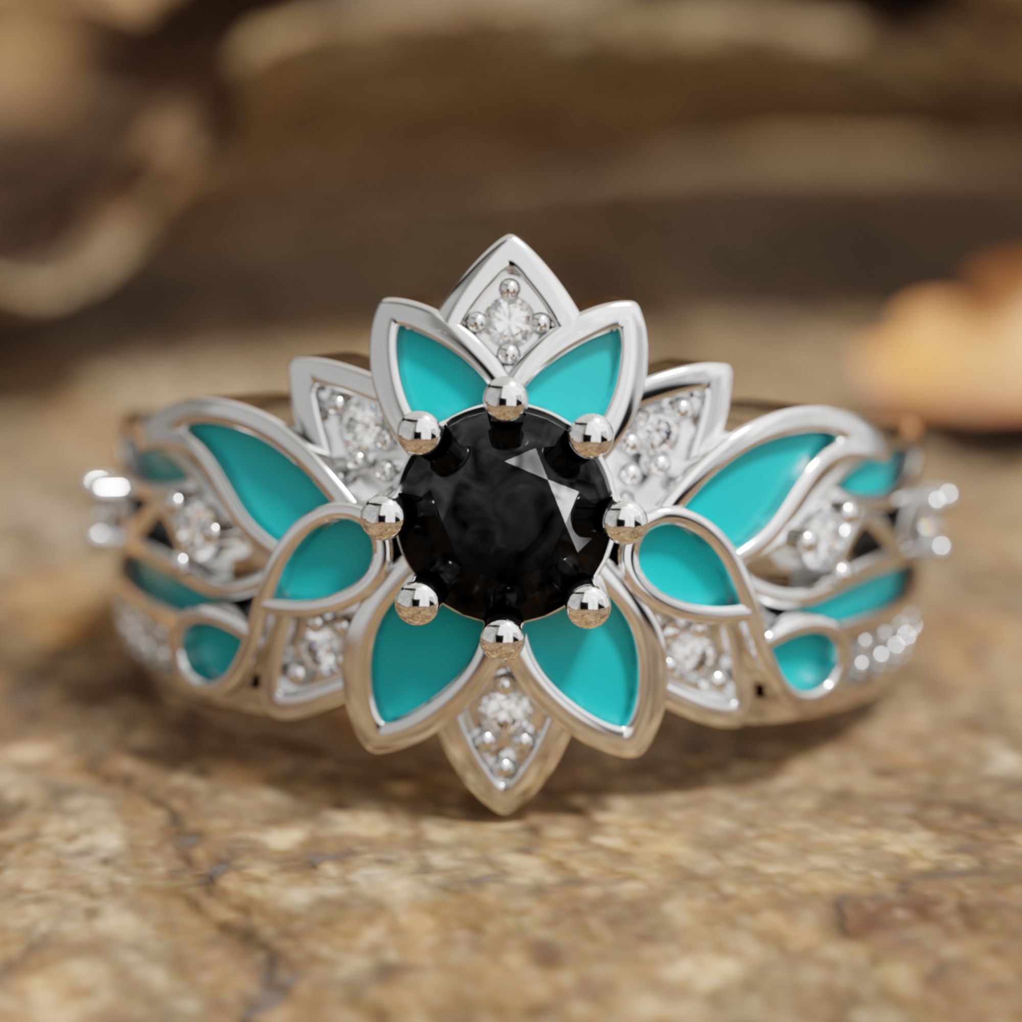 Garden Orchestra Ring - Black Onyx - Serene Western