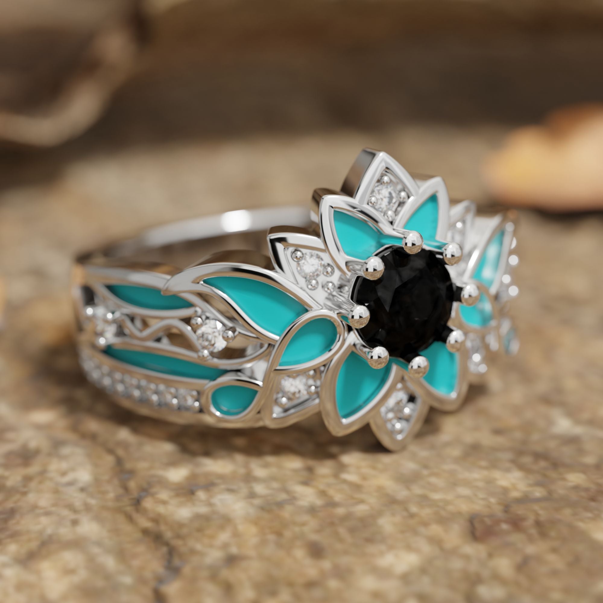 Garden Orchestra Ring - Black Onyx - Serene Western