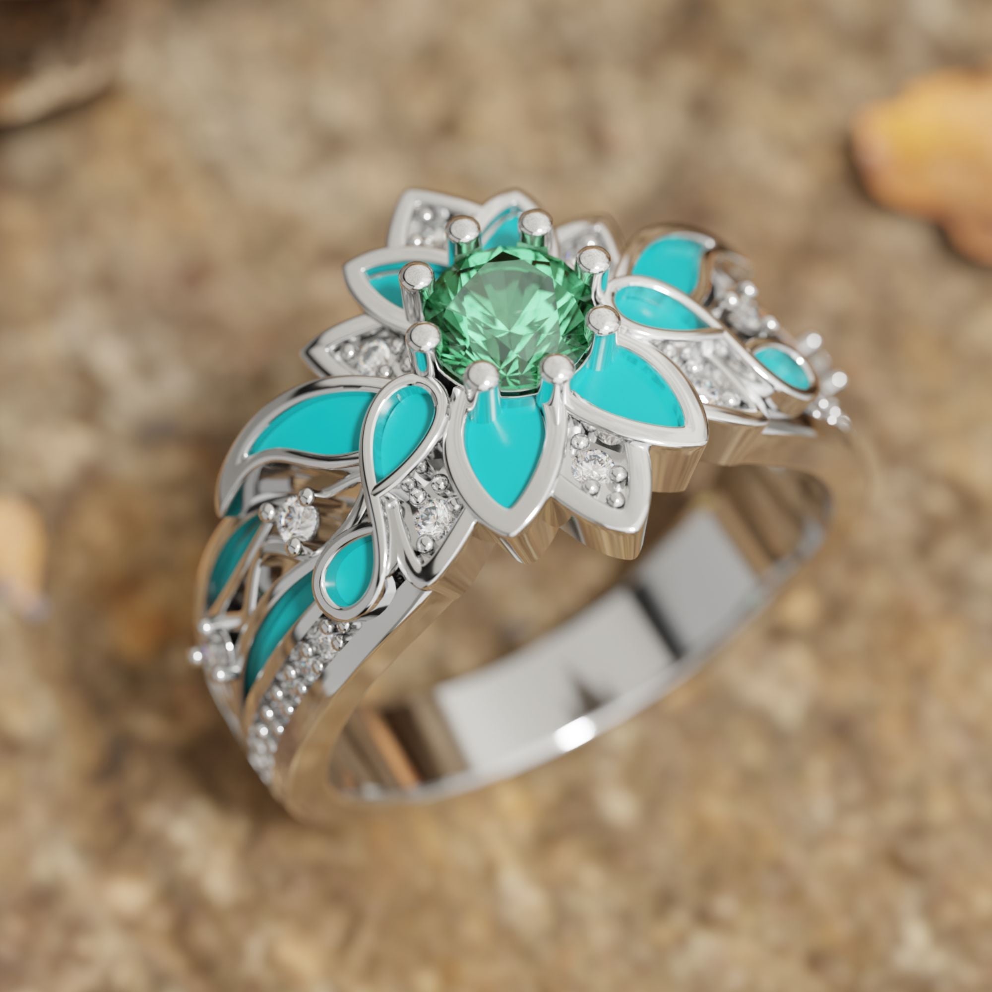 Garden Orchestra Ring - Emerald - Serene Western