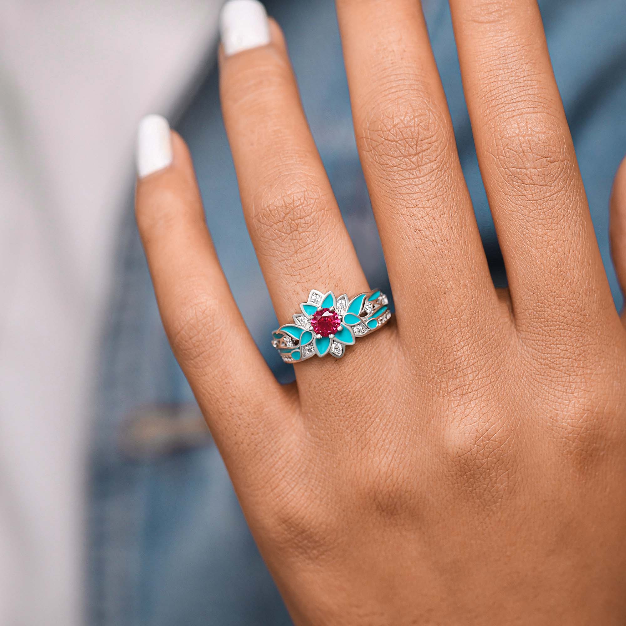 Garden Orchestra Ring - Ruby - Serene Western