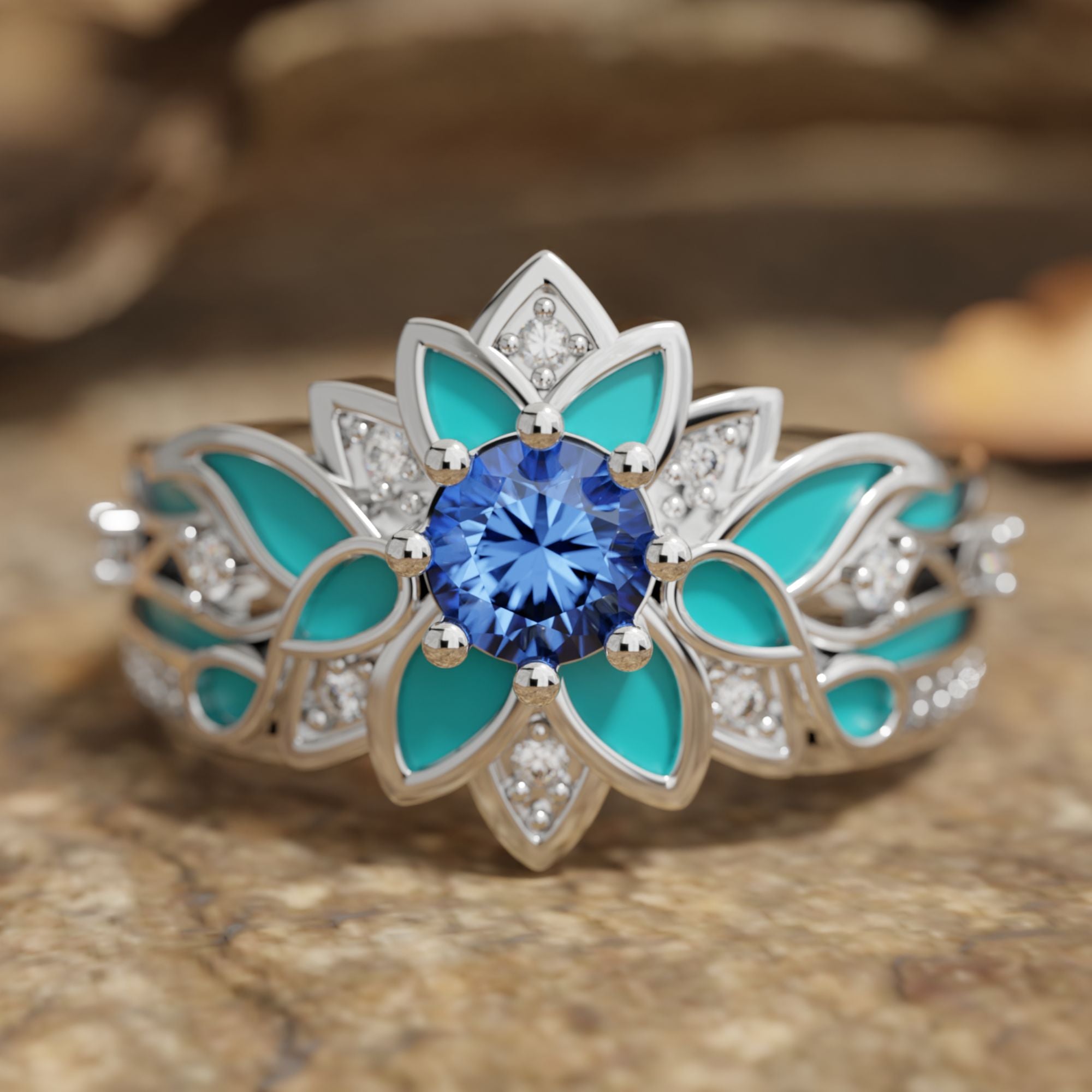 Garden Orchestra Ring - Sapphire - Serene Western