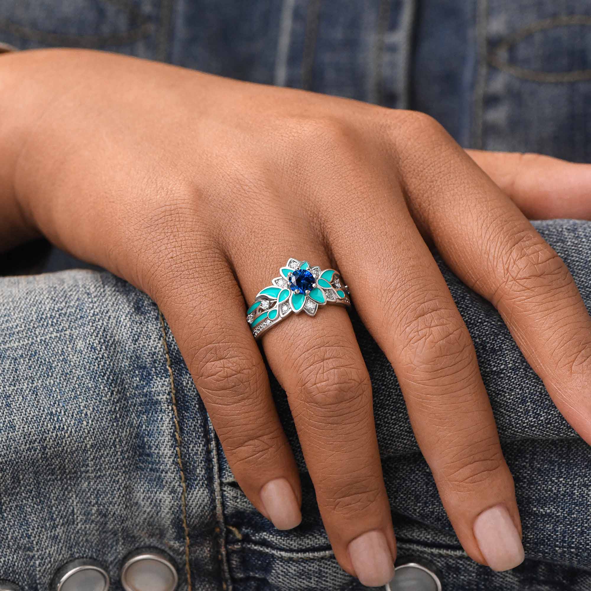 Garden Orchestra Ring - Sapphire - Serene Western