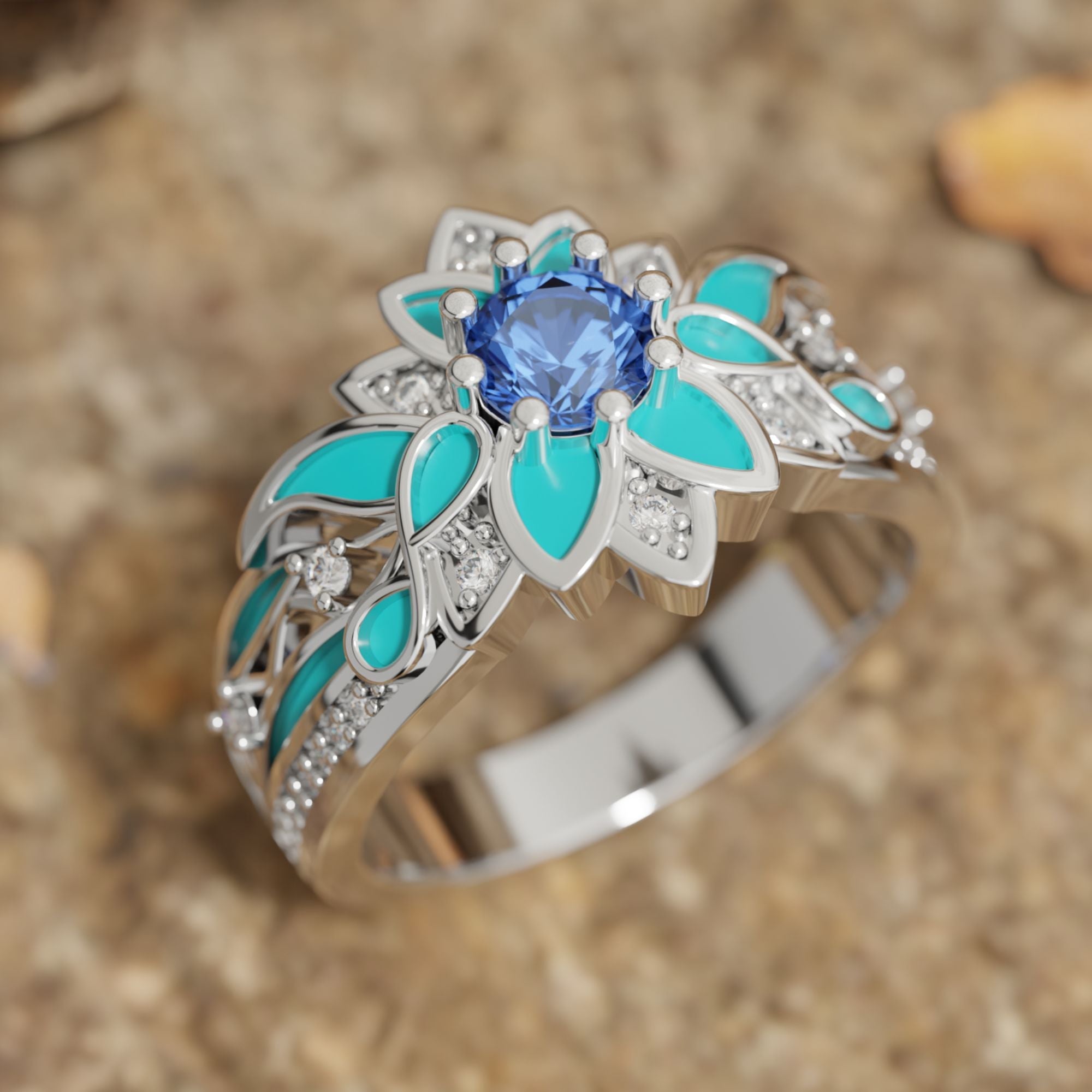 Garden Orchestra Ring - Sapphire - Serene Western