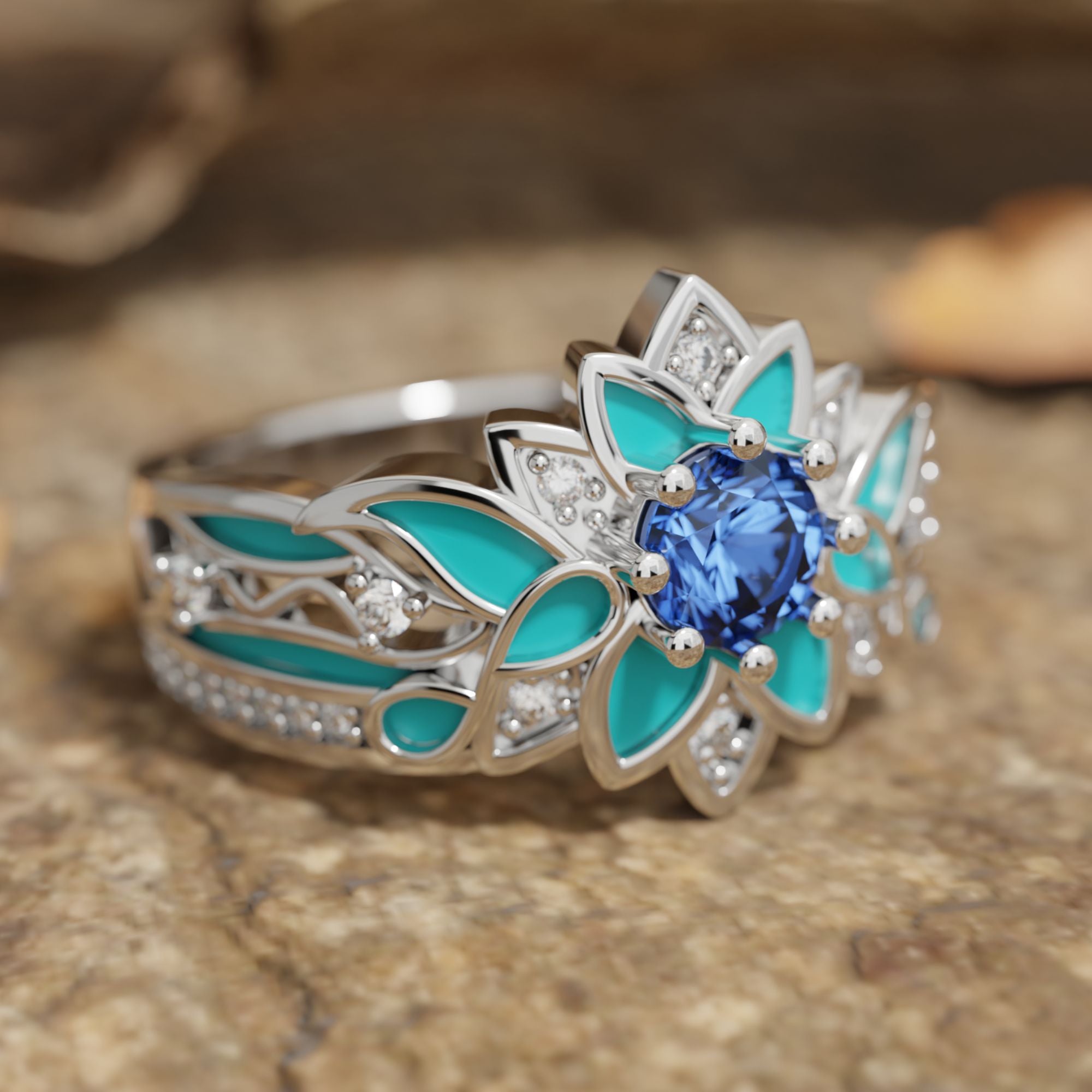 Garden Orchestra Ring - Sapphire - Serene Western