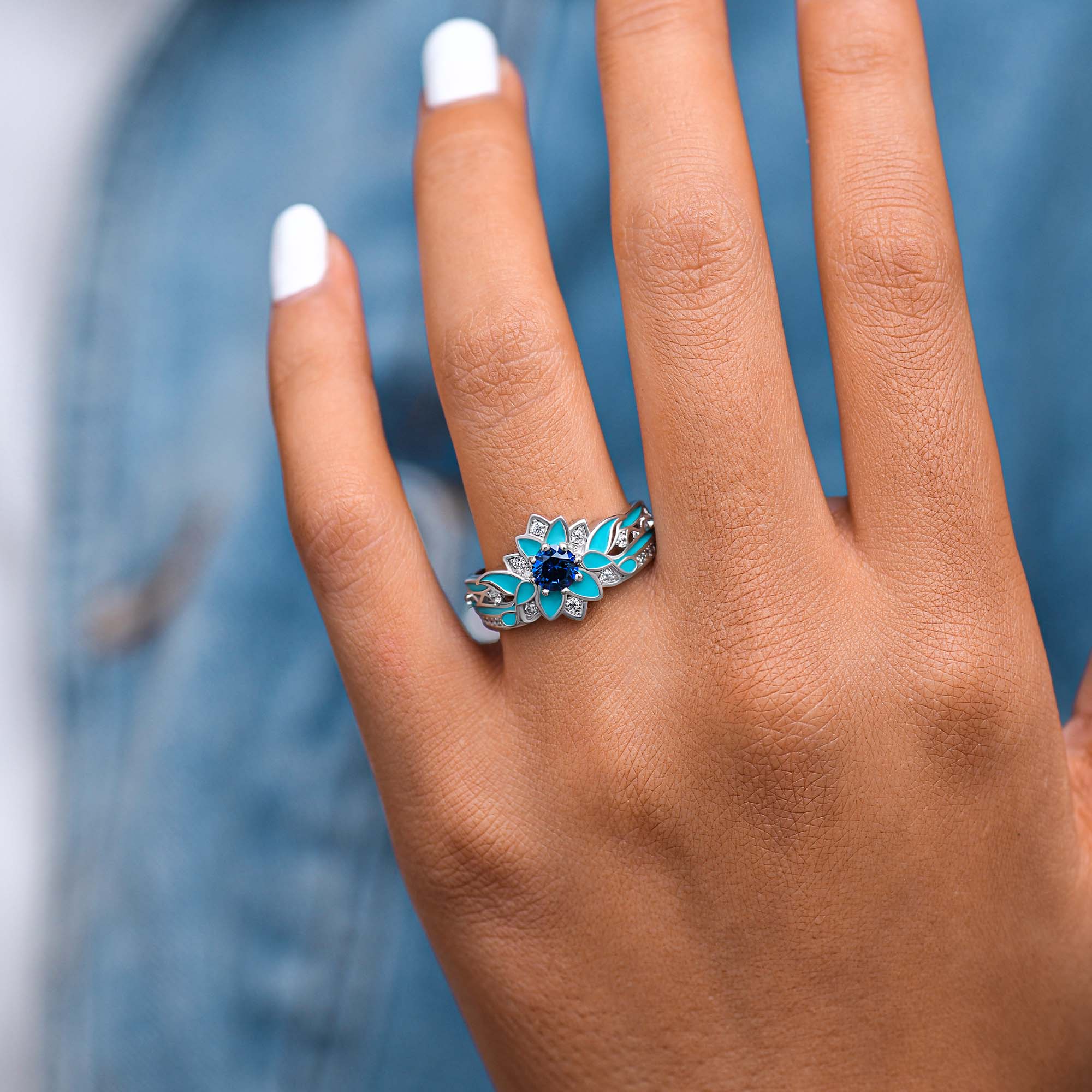 Garden Orchestra Ring - Sapphire - Serene Western