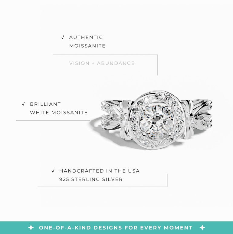 Graceful Bow Entwined Ring - Moissanite - Serene Western