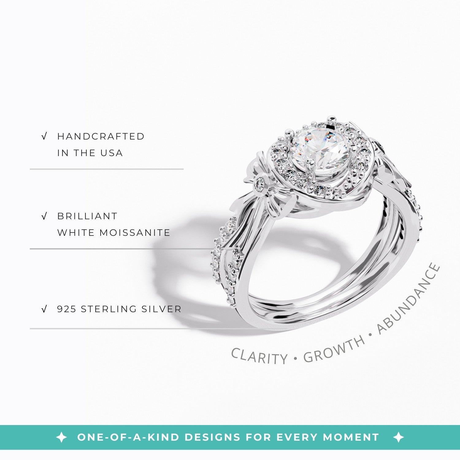 Graceful Bow Entwined Ring - Moissanite - Serene Western