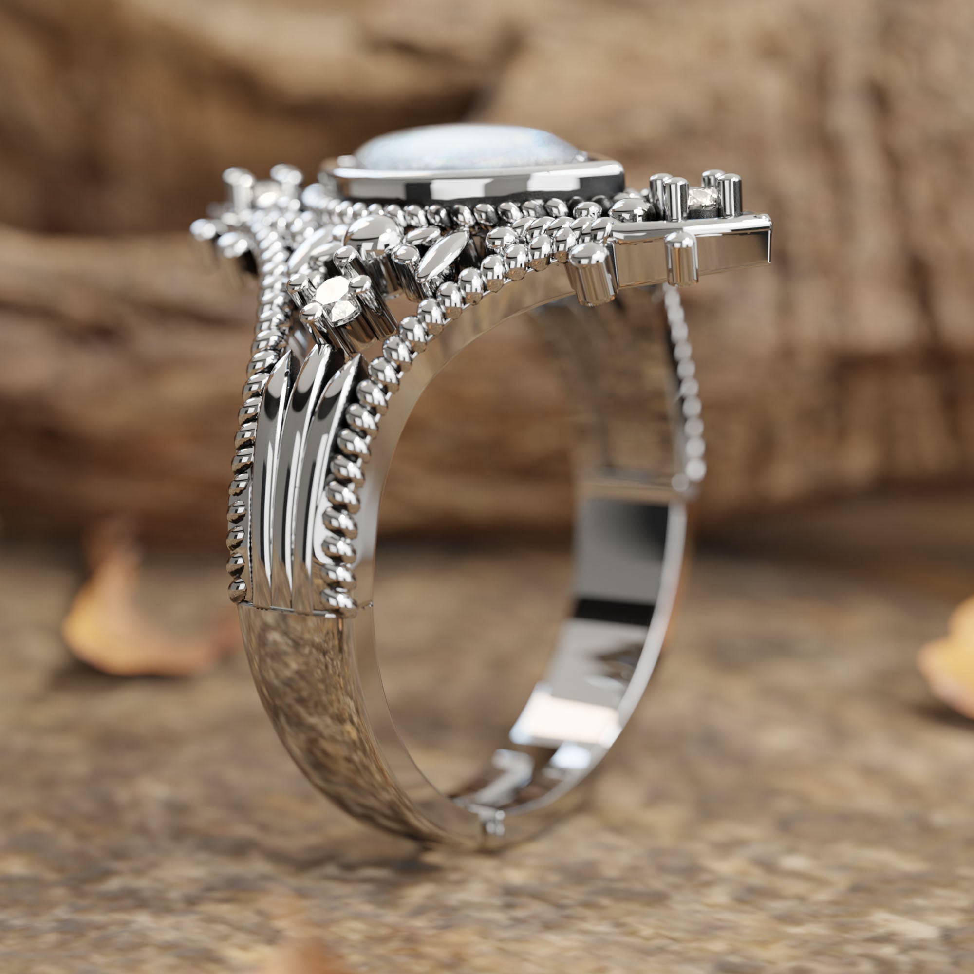 Holy Prayer Ring - Moonstone - Serene Western