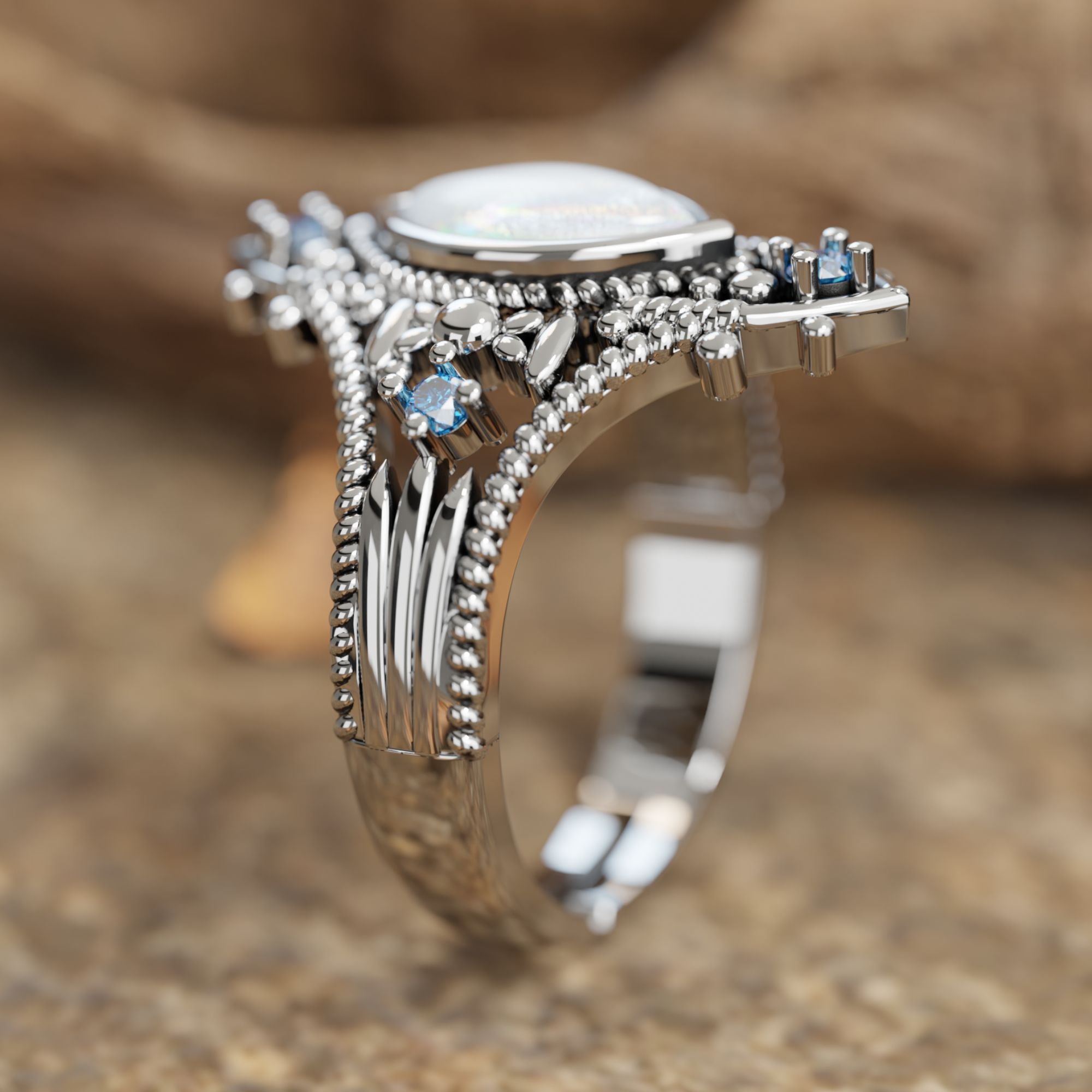 Holy Prayer Ring - Moonstone - Serene Western