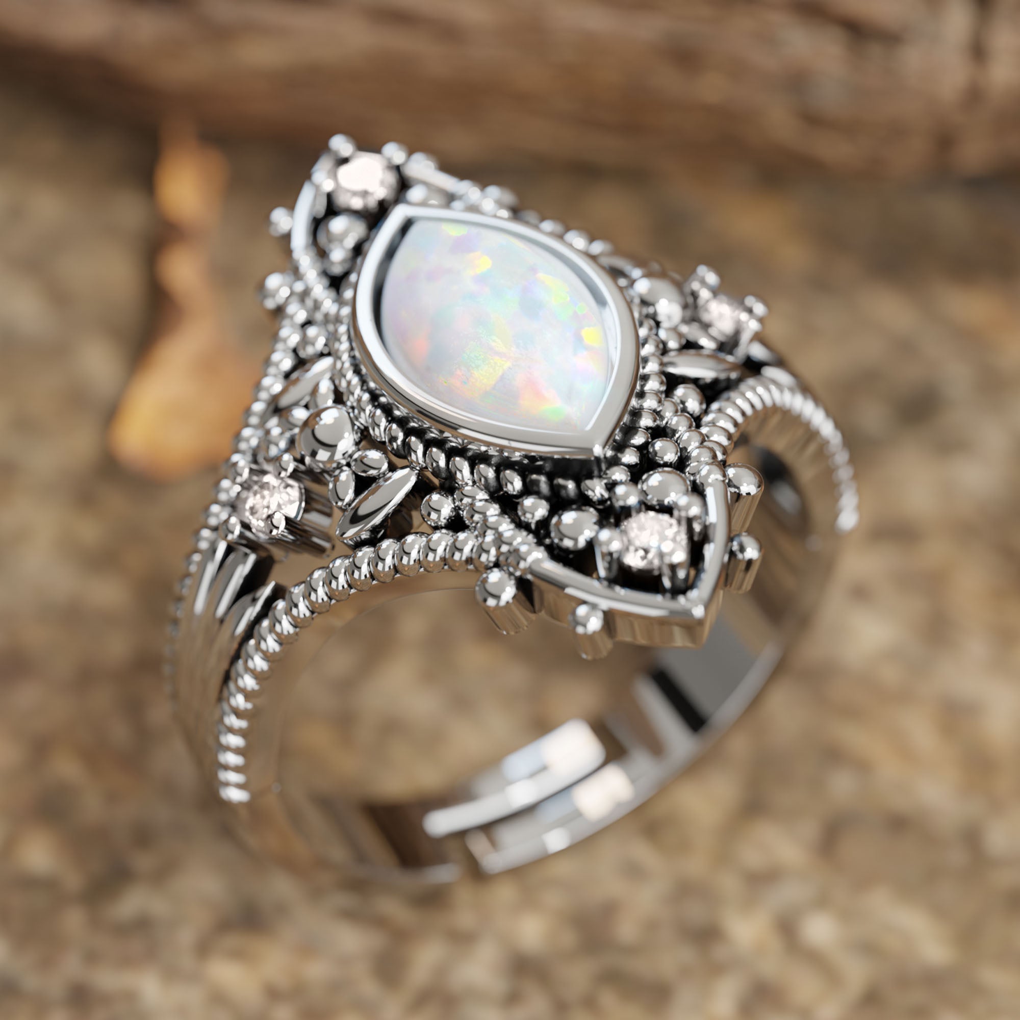 Holy Prayer Ring - Opal - Serene Western