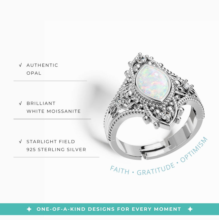 Holy Prayer Ring - Opal - Serene Western