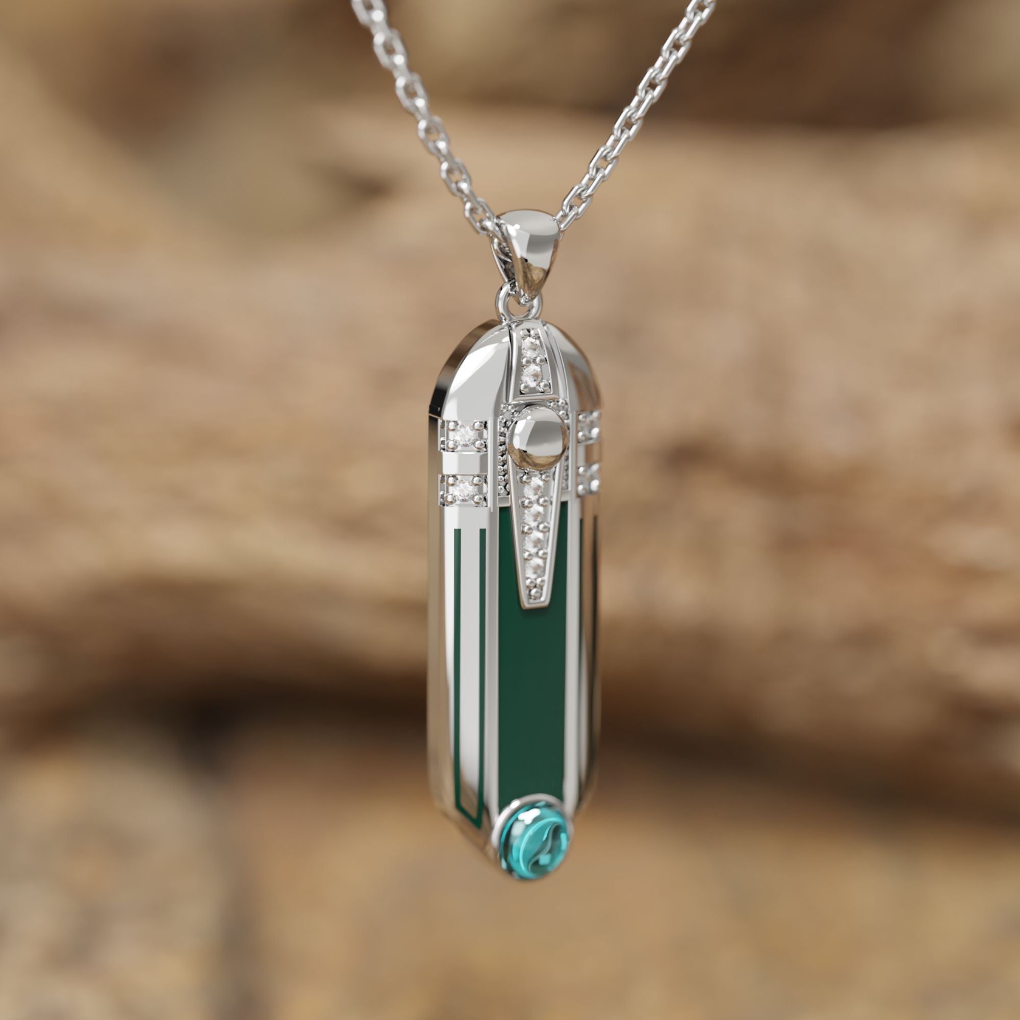 Imperial Domain Necklace - Aquamarine - Serene Western