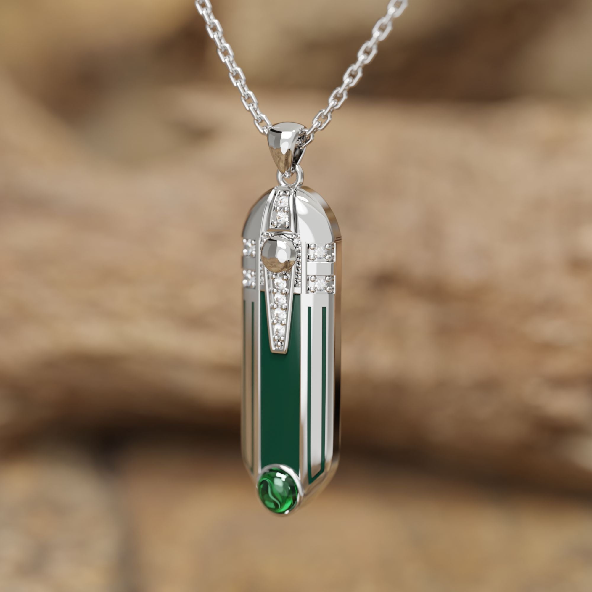 Imperial Domain Necklace - Emerald - Serene Western