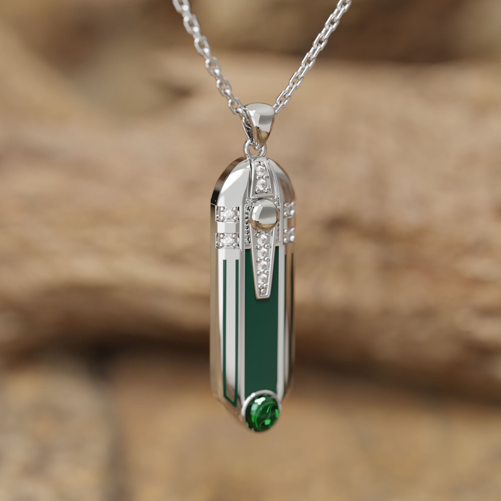 Imperial Domain Necklace - Emerald - Serene Western