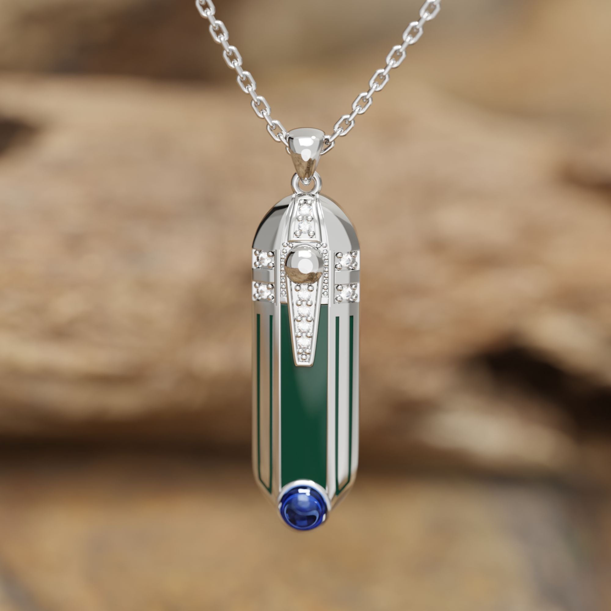 Imperial Domain Necklace - Sapphire - Serene Western