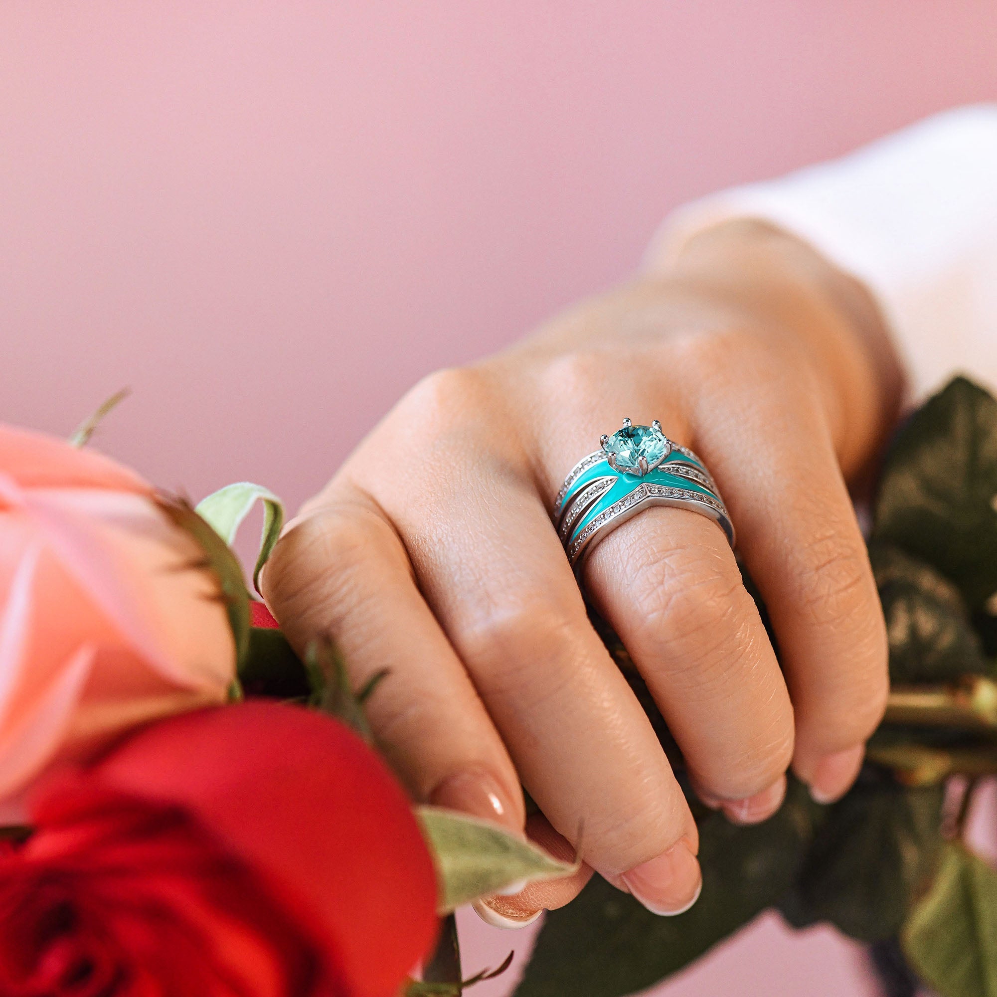 Intersect Radiance Ring - Aquamarine - Serene Western