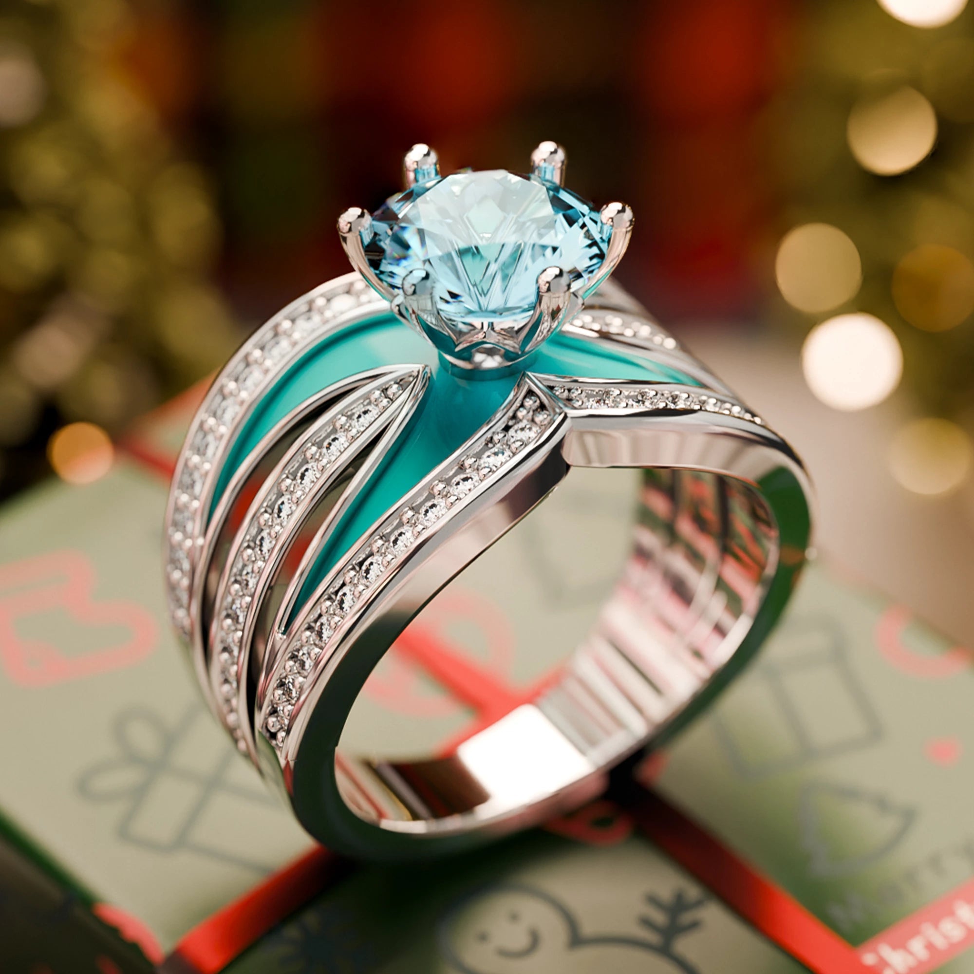 Intersect Radiance Ring - Aquamarine - Serene Western